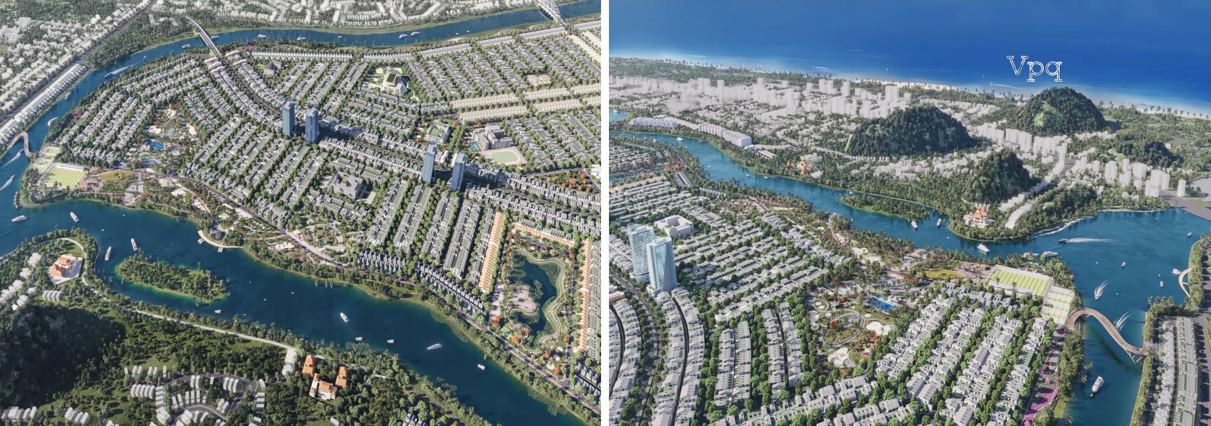 Phối cảnh tổng thể tổ hợp Sun Riverpolis Đà Nẵng